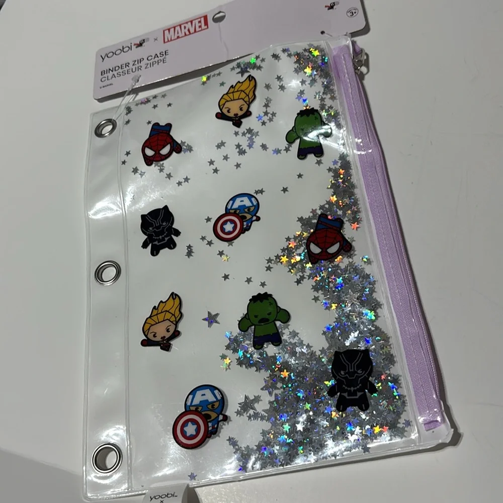 Yoobi Marvel Kawaii Avengers Binder Zip Pencil Case Set of 2